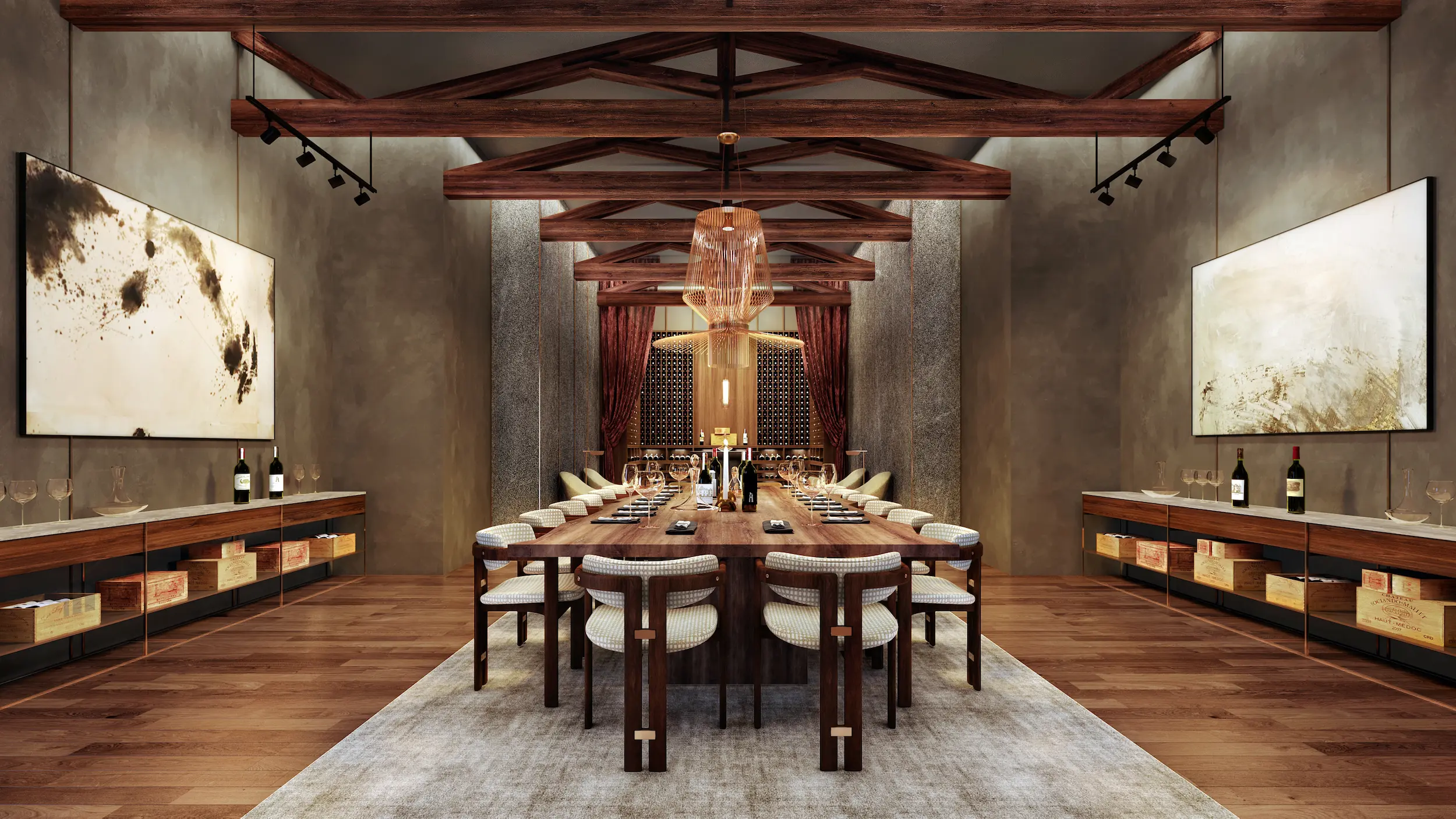 Acabados de lujo del wineroom en Arthouse