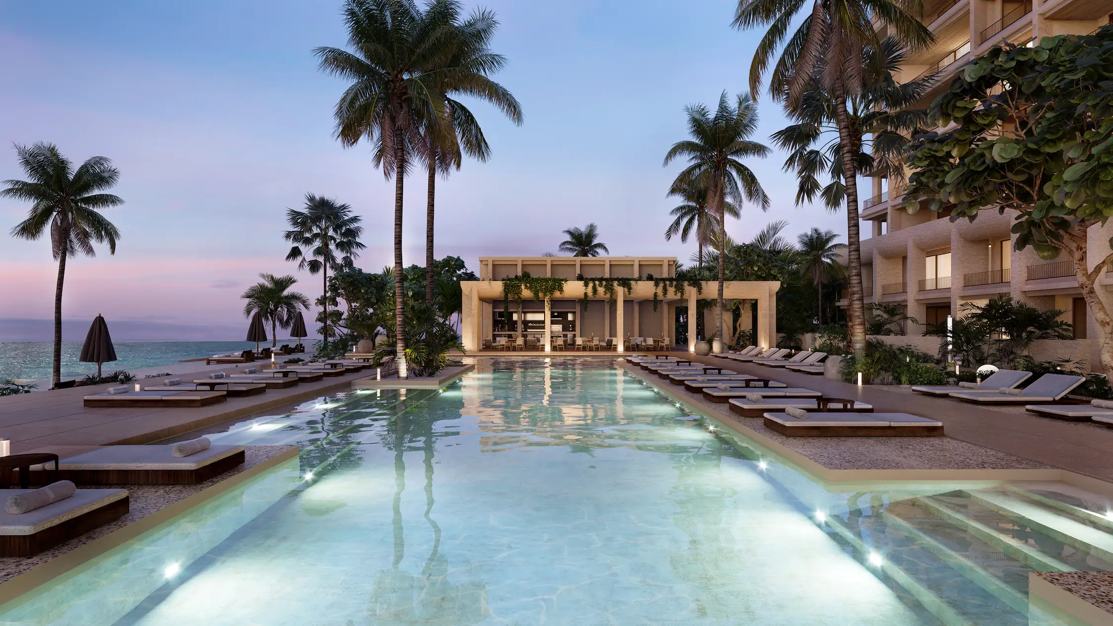 Piscina de los departamentos de Boga Telchac