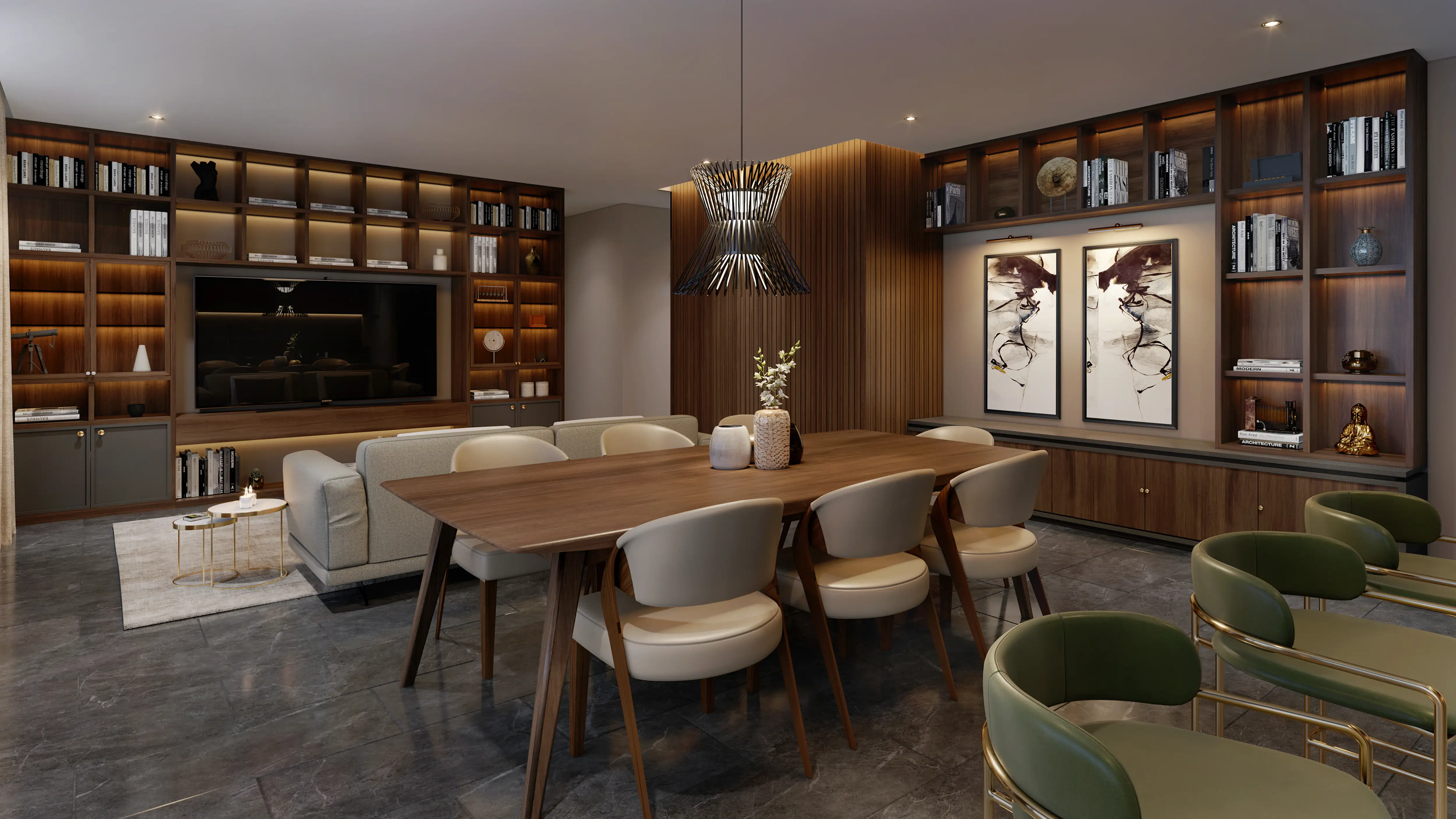 Interior de los departamentos de lujo Arthouse