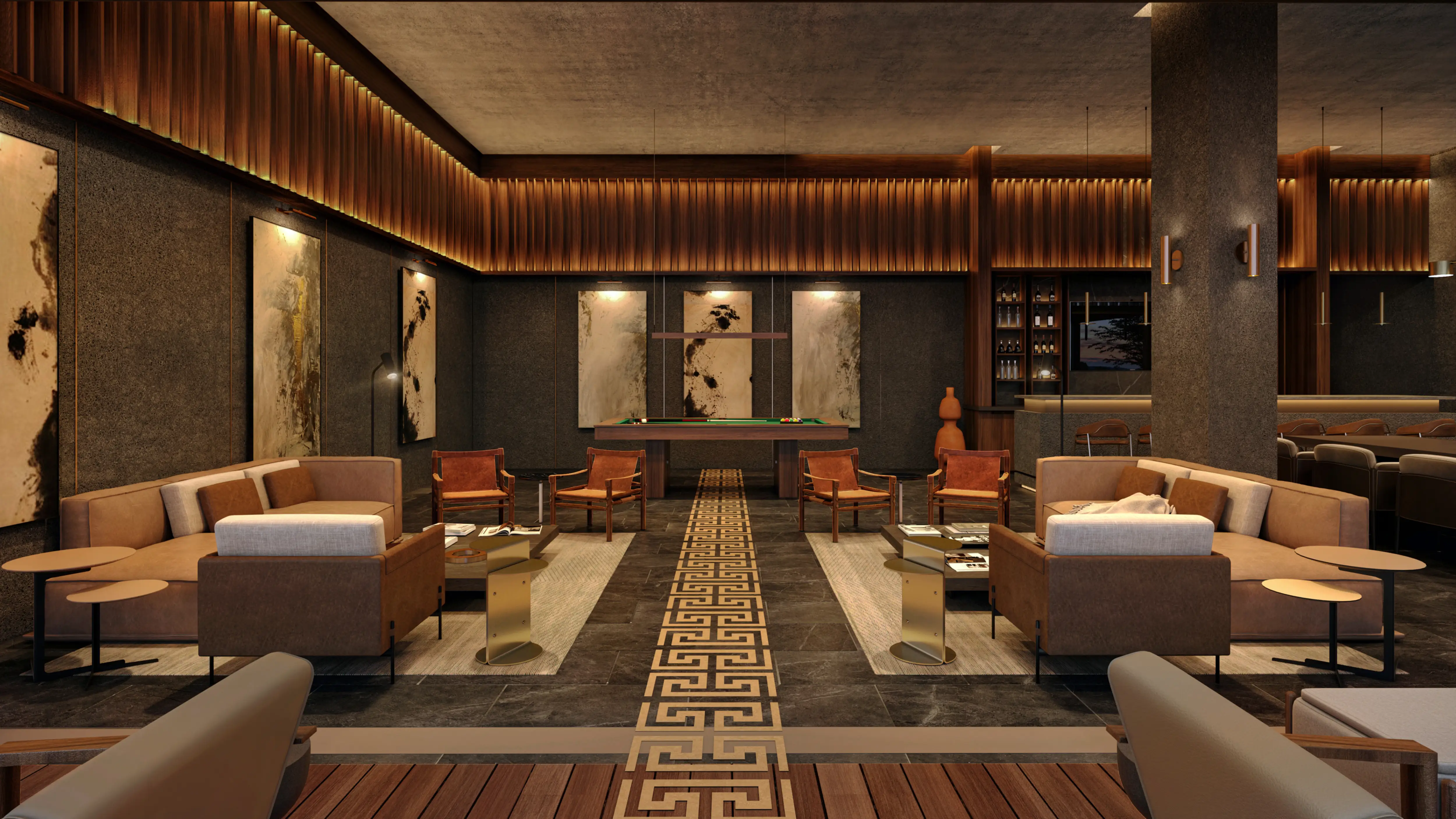 Interior del social room en Arthouse Mérida