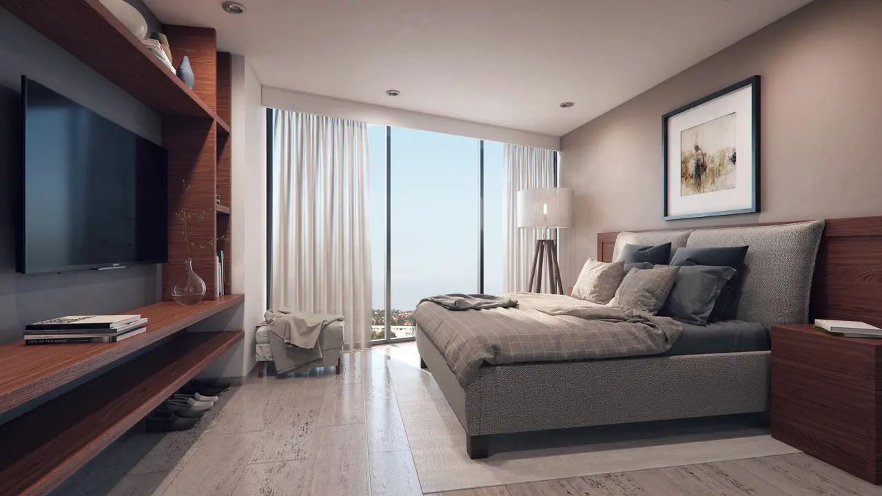 Interior de la habitación departamentos TownSquare